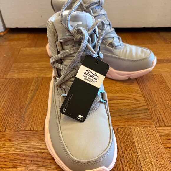 NWT Sorel Kinetic RNEGD Sport Boots - Waterproof, Insulated - Pink & Grey - Picture 6 of 8